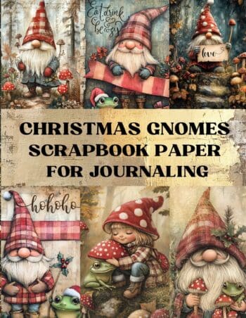 Christmas Gnomes Scrapbook Paper