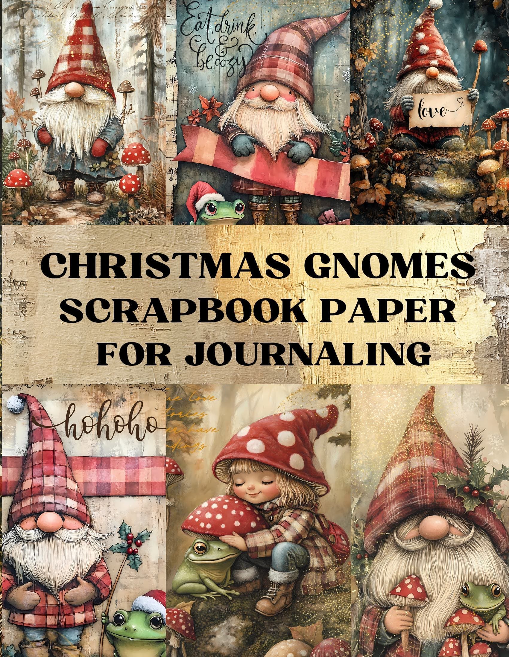 Christmas Gnomes Scrapbook Paper