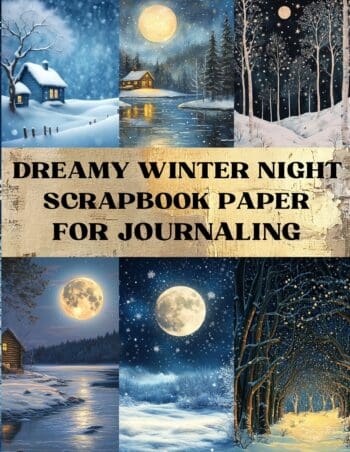 Dreamy Winter Night Scrapbook Paper