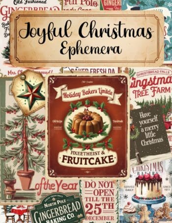 Joyful Christmas Ephemera Book