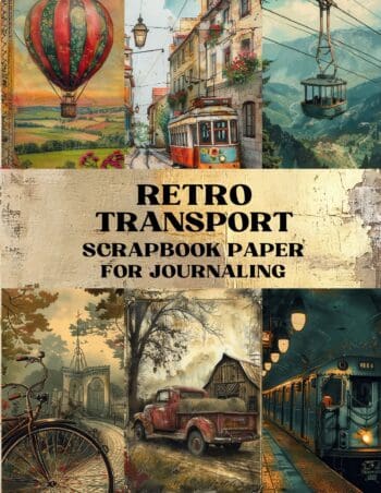Retro Transport Scrapbook Paper