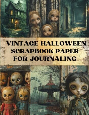Vintage Halloween Scrapbook Paper