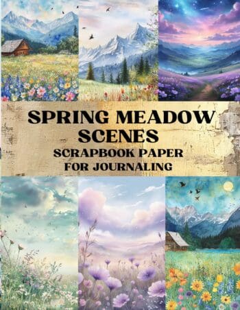 Spring Meadow Scenes Scrapbook Paper