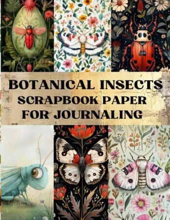Botanical Insects Scrapbook Paper