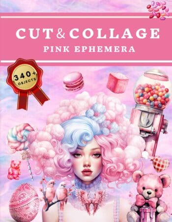 Cut and Collage Pink Lover Ephemera Book