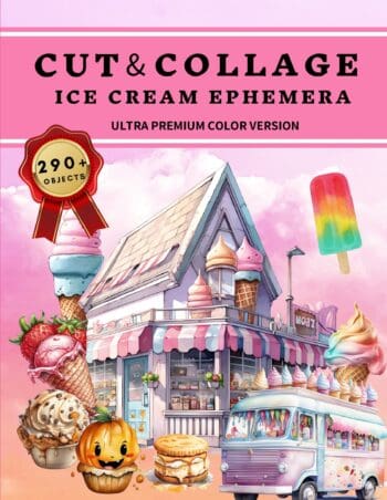 Cut and Collage Ice Cream Ephemera Book