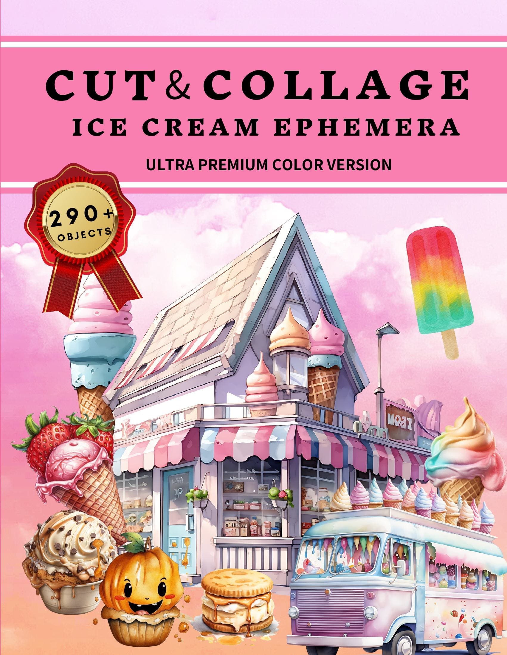 Cut and Collage Ice Cream Ephemera Book