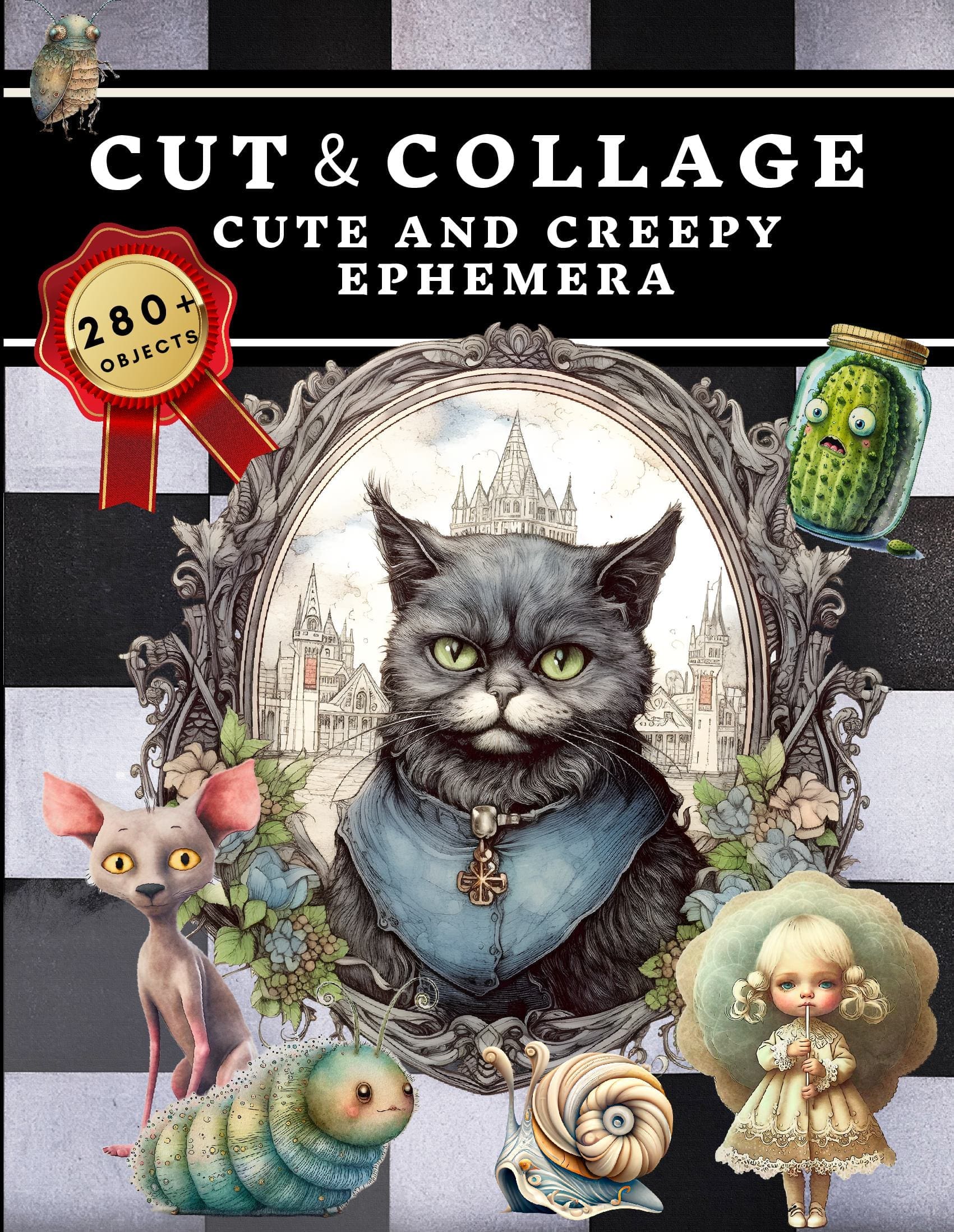 Cut and Collage Cute and Creepy Ephemera Book