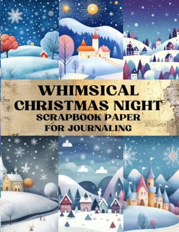 Whimsical Christmas Night Scrapbook Paper