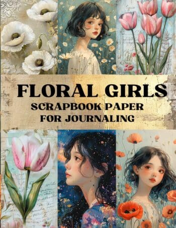 Floral Girls Scrapbook Paper