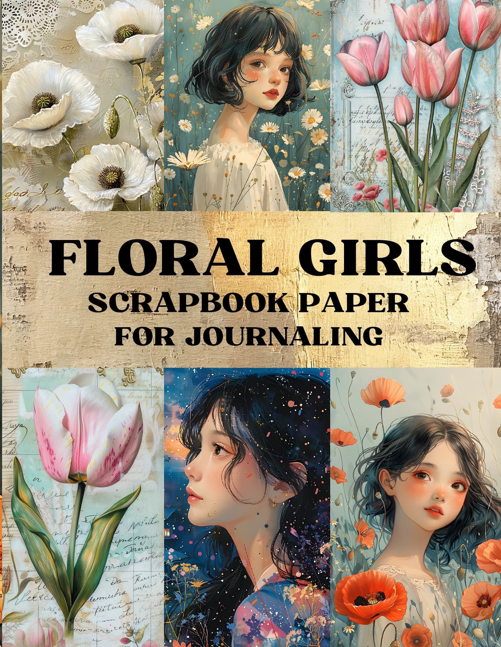 Floral Girls Scrapbook Paper