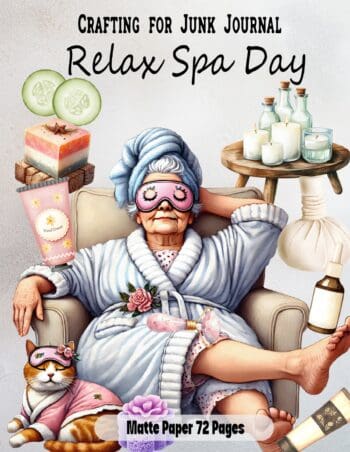 Crafting for Junk Journals Relax Spa Day Ephemera Book