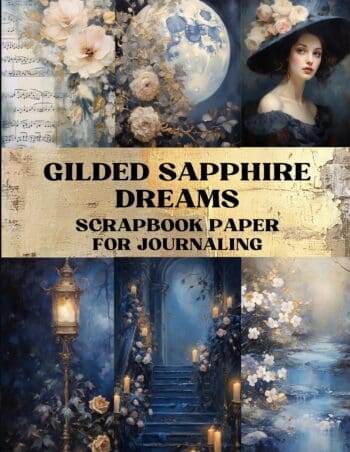 Gilded Sapphire Dewams Scrapbook Paper