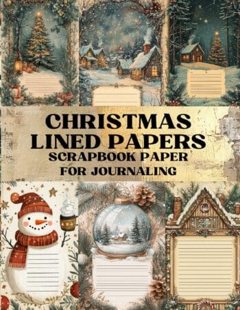 Christmas Lined Papers Scrapbook Paper