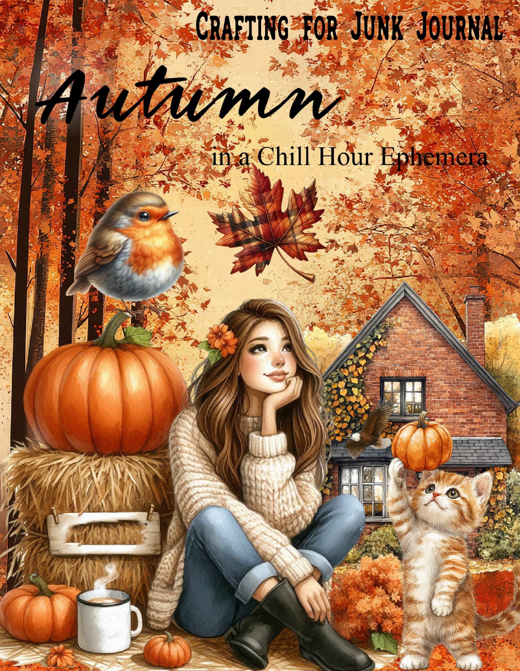 Crafting for Junk Journals Autumn in a Chill Hour Ephemera Book