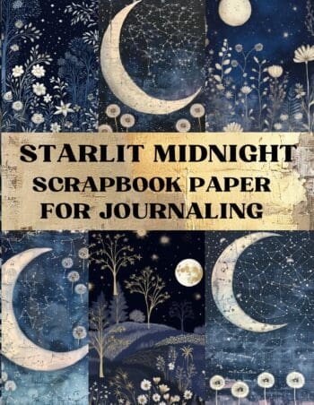 Starlit Midnight Scrapbook Paper