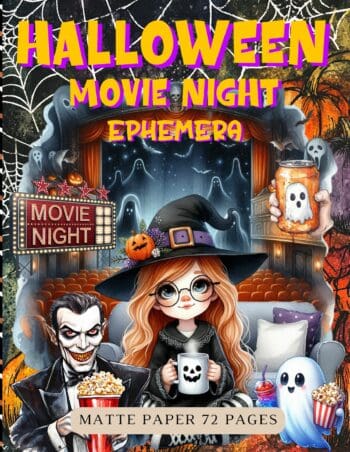 Halloween Movie Night Ephemera Book