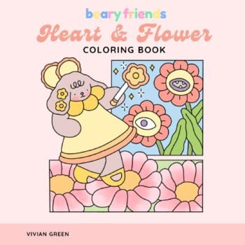 Beary friends - Heart & Flower [Coloring book]