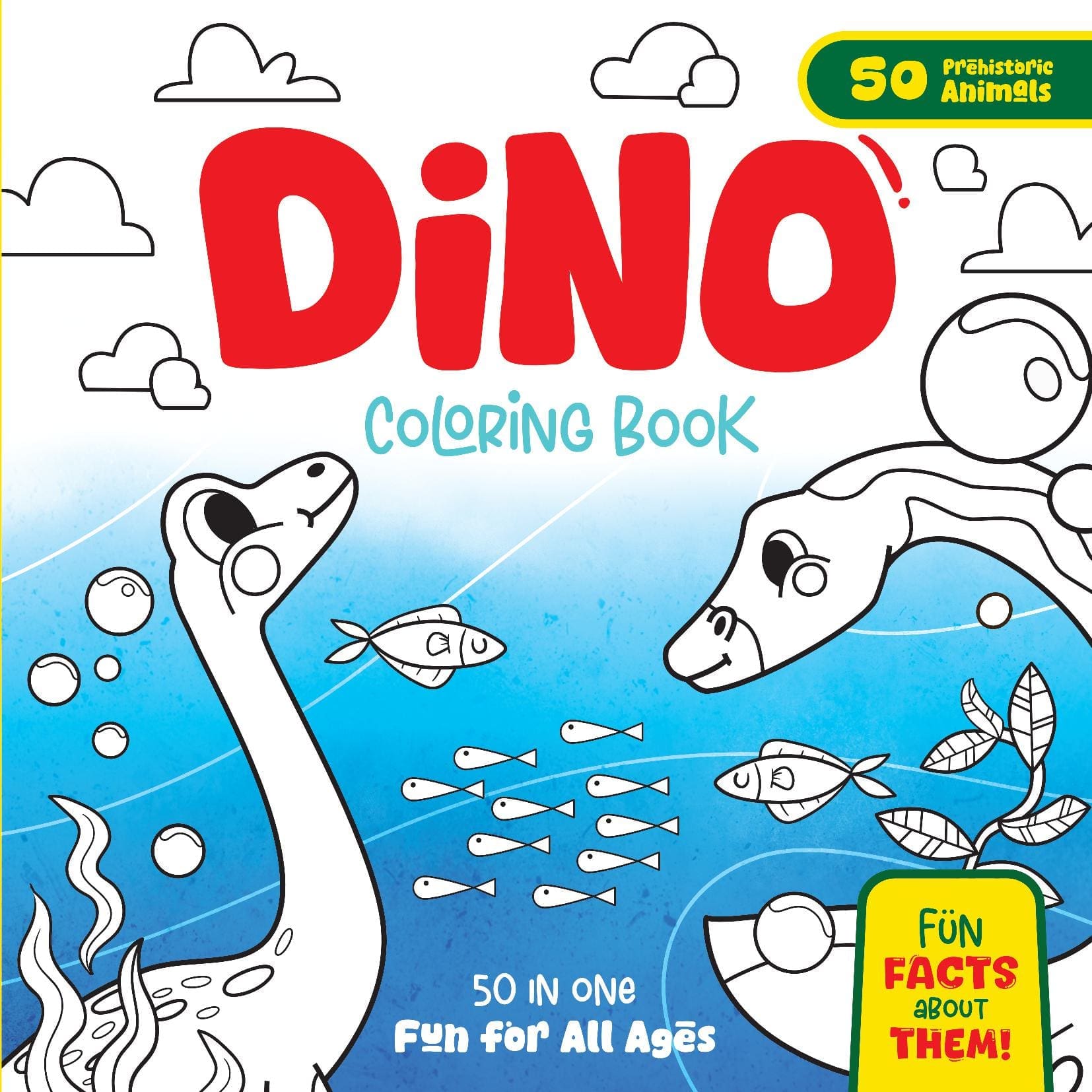 Dino Coloring Book – 50 in One