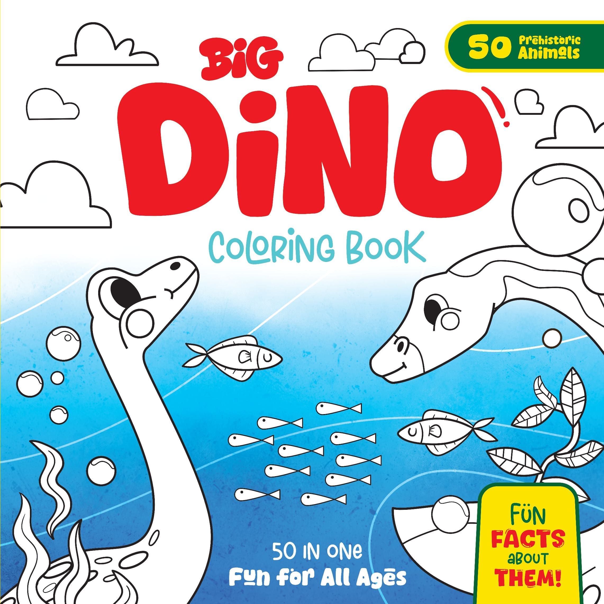 Big Dino Coloring Book – 50 in One