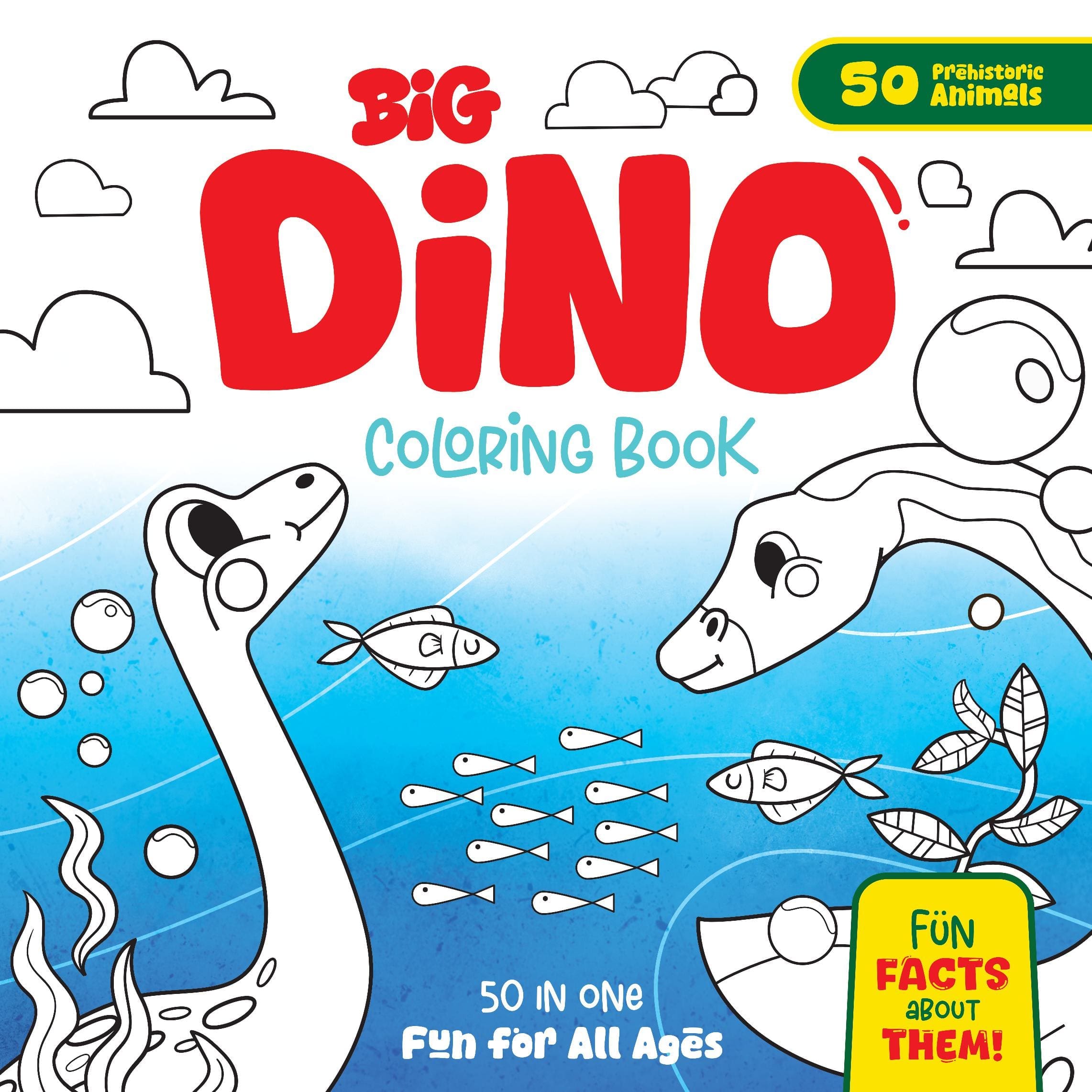 Big Dino Coloring Book - 50 in One