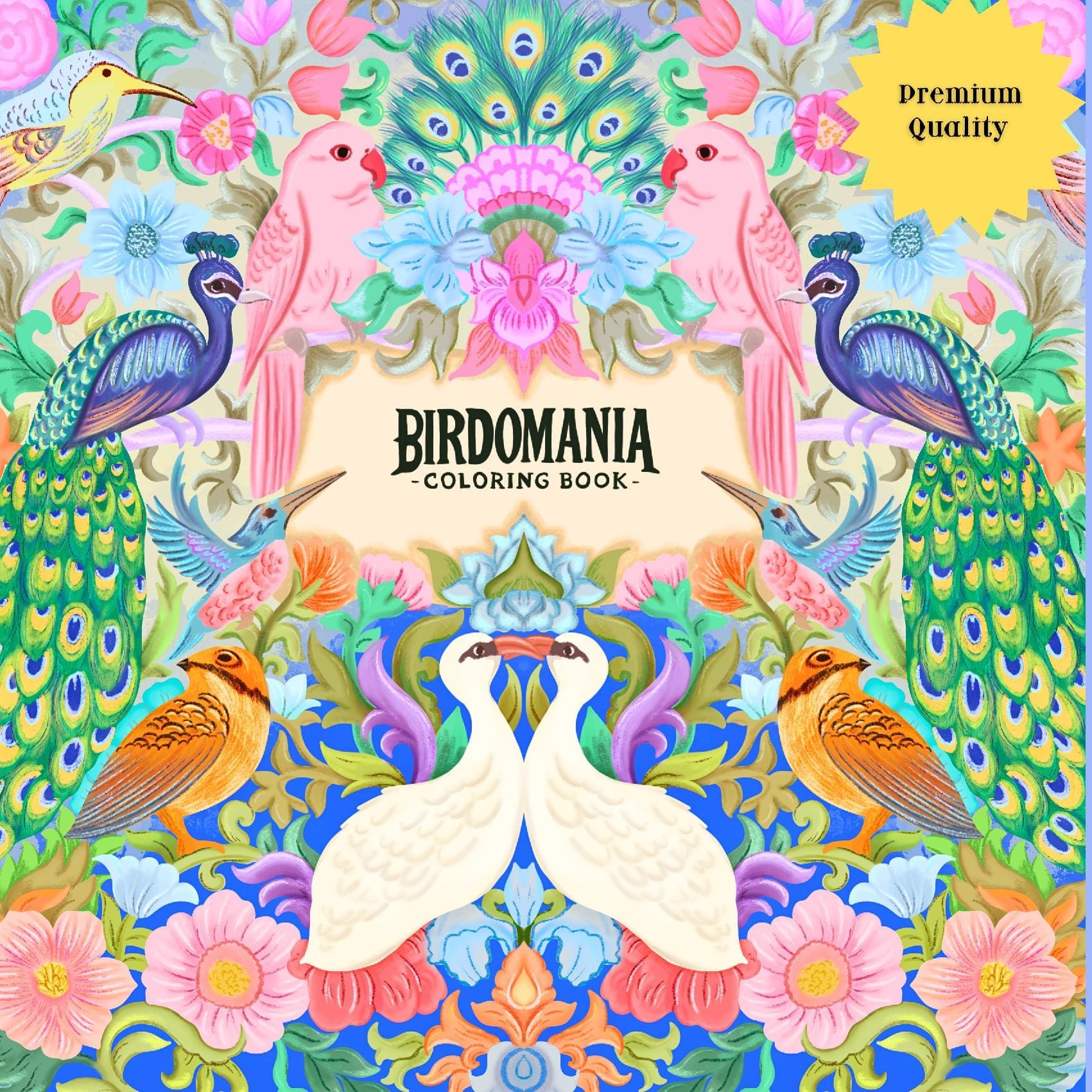 Birdomania Adult Coloring Book