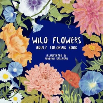 Wild Flowers - Adult Coloring Book