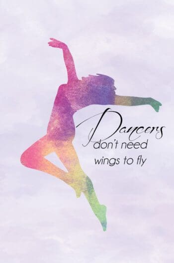 Dancers Don't Need Wings Rainbow Journal