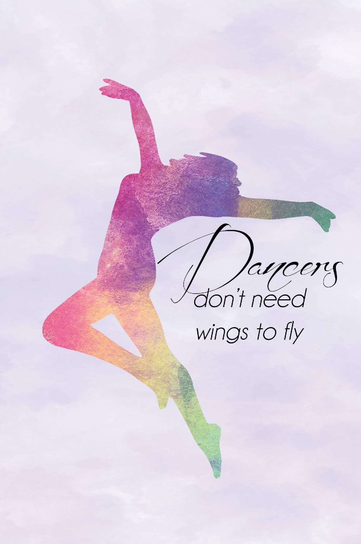 Dancers Don't Need Wings Rainbow Journal