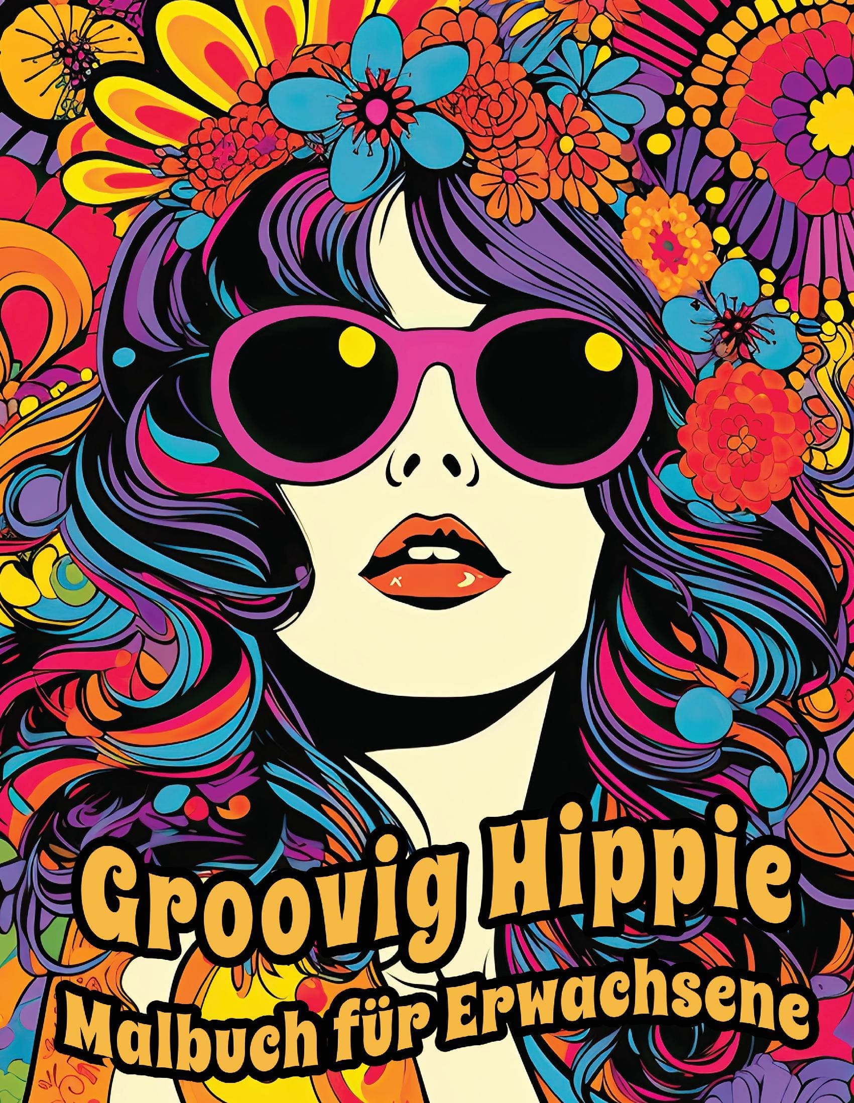 Groovig Hippie Malbuch für Erwachsene