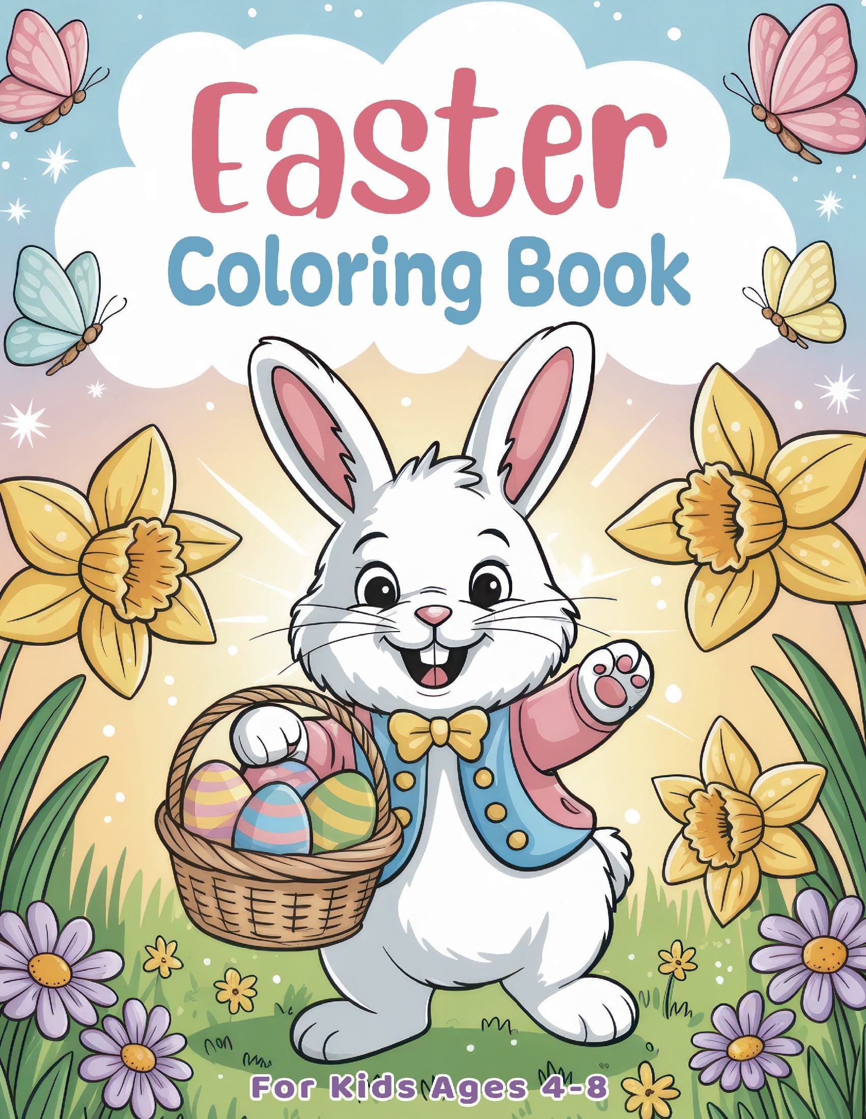 Easter Coloring Book for Kids Ages 4-8