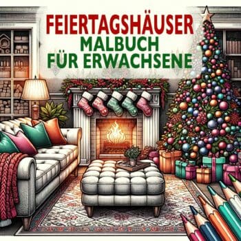 Feiertagshäuser Malbuch für Erwachsene