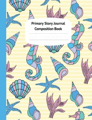 Seahorses & Shells Primary Story Journal Composition Book