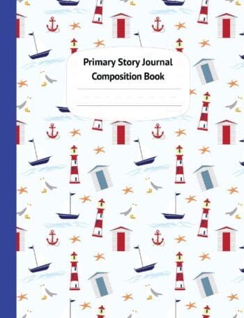 Lighthouse Seashore Primary Story Journal Composition Book