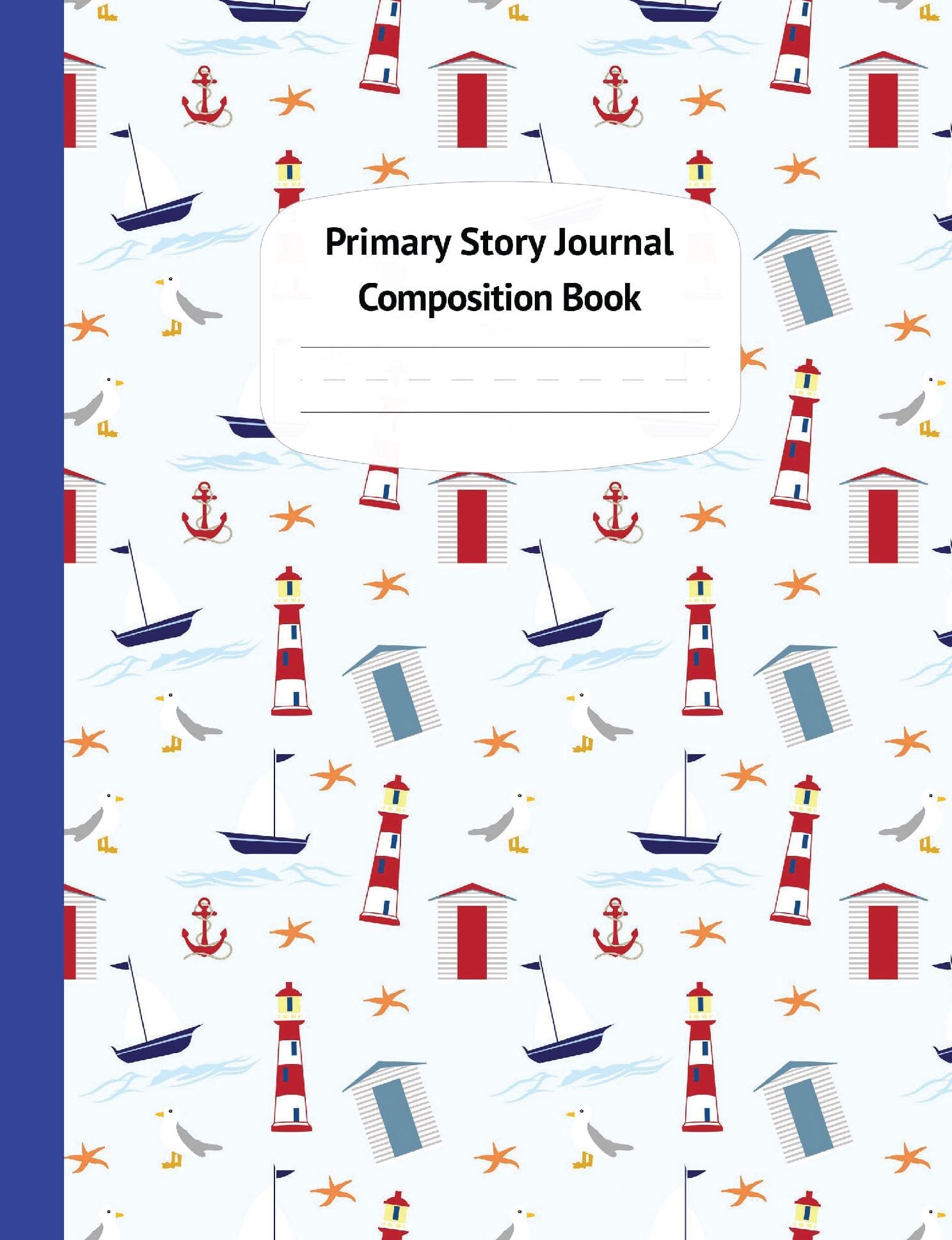 Lighthouse Seashore Primary Story Journal Composition Book