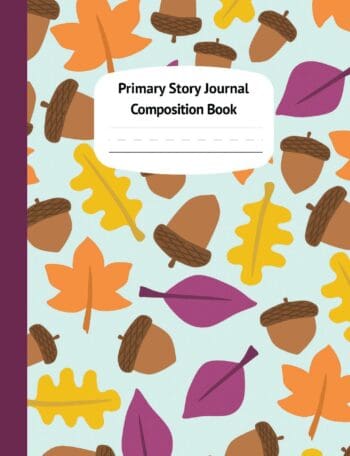 Fall Acorns Primary Story Journal Composition Book