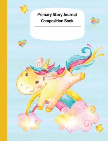 Yellow Unicorn Primary Story Journal Composition Book