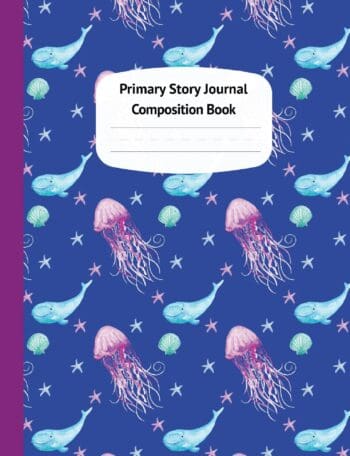 Whales & Jellyfish Primary Story Journal Composition Book