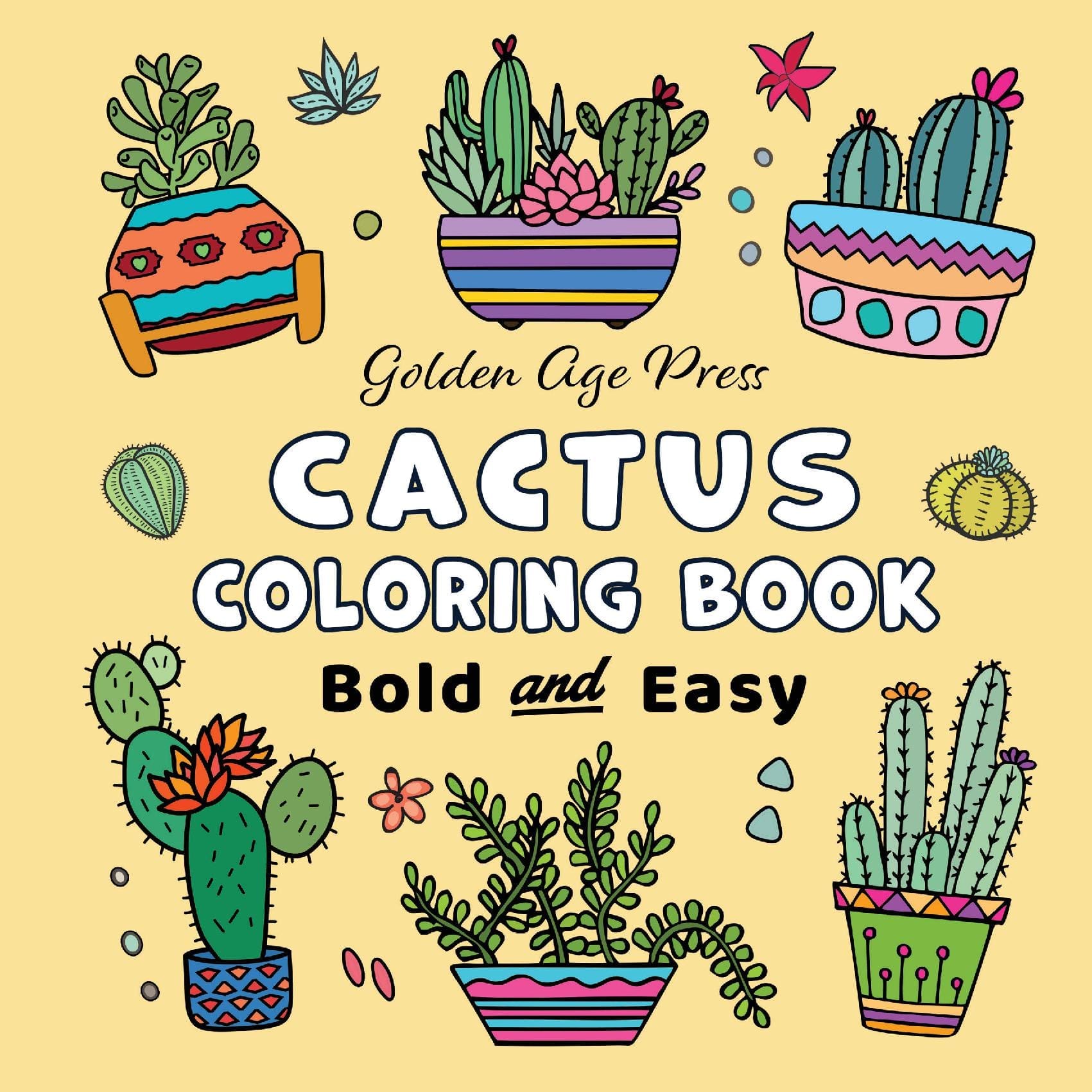 Cactus Bold & Easy Coloring Book