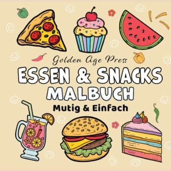 Essen & Snacks Mutig & Einfach Malbuch