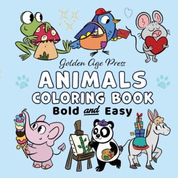 Animals Bold & Easy Coloring Book