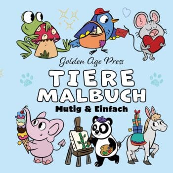 Tiere Mutig & Einfach Malbuch