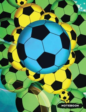 Notebook Soccer Lined Journal, Composition Notebook, Ruled Lines