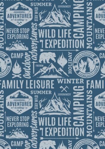 Camping Journal & RV Travel Logbook, Camper Blue