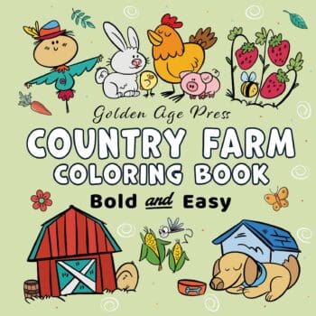 Country Farm Bold & Easy Coloring Book