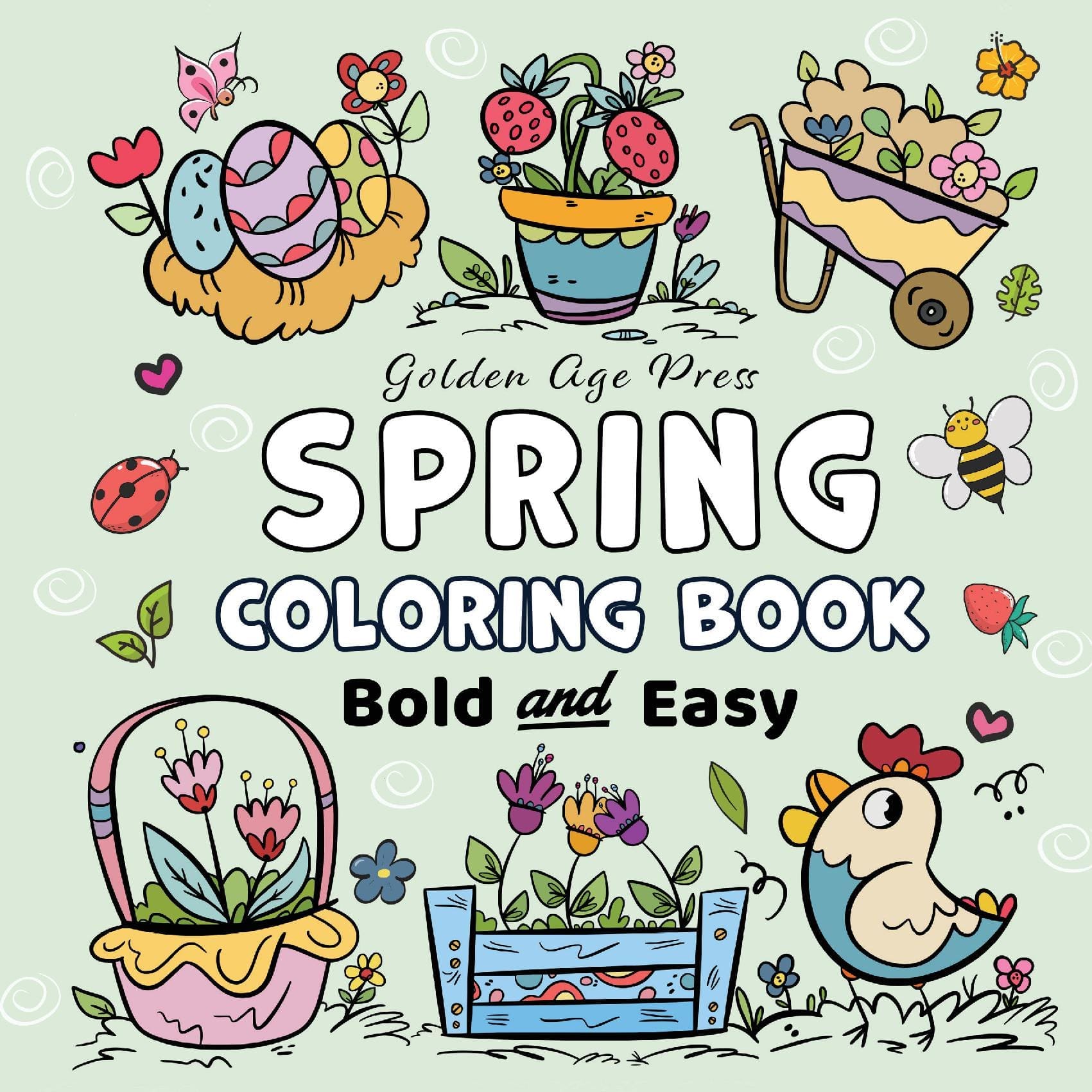 Spring Bold & Easy Coloring Book