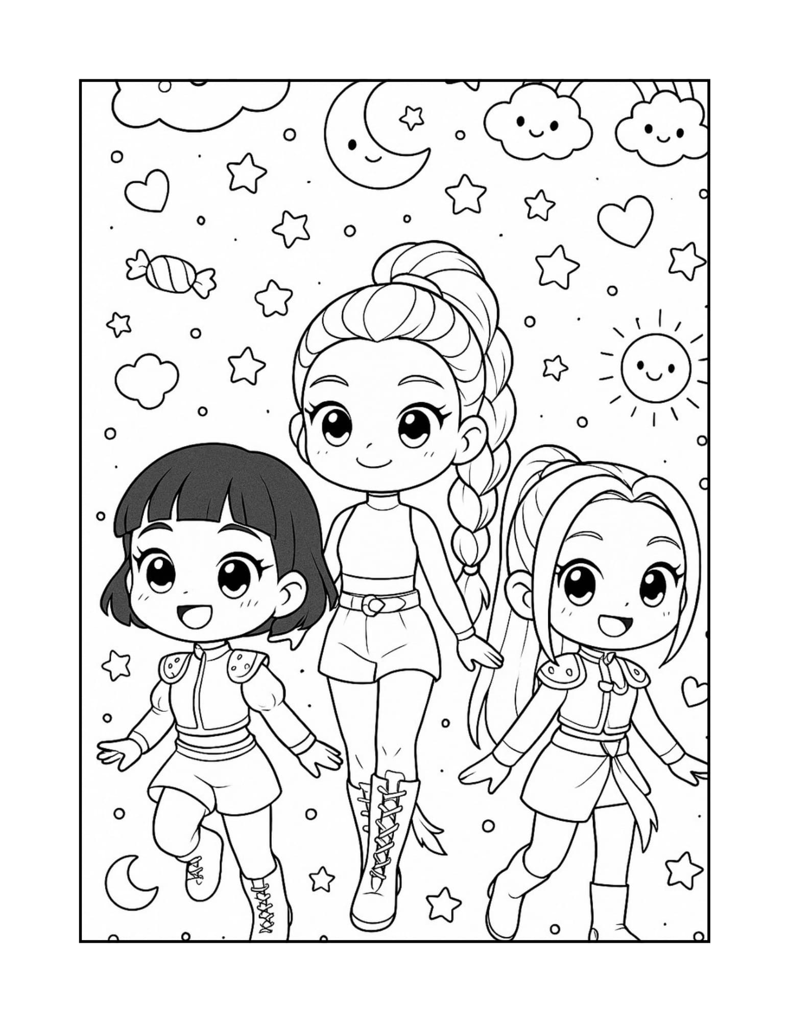 KPop Demon Hunters Coloring Book