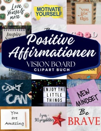 Positive Affirmations Vision Board Clip Art Book
