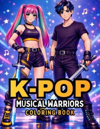 K-POP Musical Warriors Coloring Book: Musical Idol Warriors: Guys and Girls Battle in K-Pop Costumes, Using Music, Dance, and Song to Fight with Glamour!