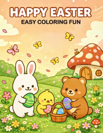 Happy Easter Easy Coloring Fun